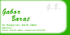 gabor barat business card